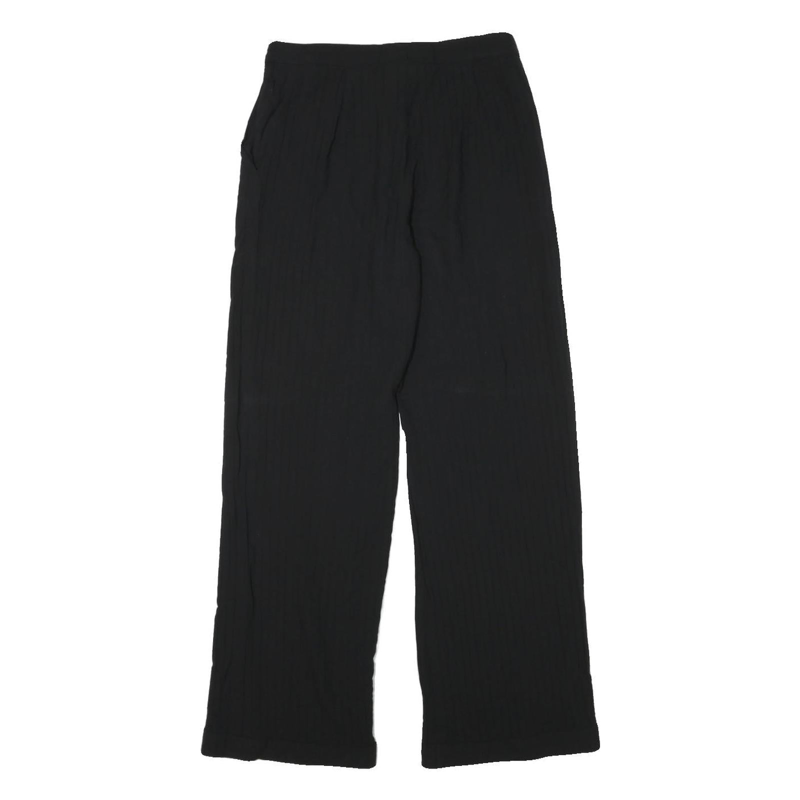 MAX MARA Womens Cotton Blend Black Relaxed Wide-Leg Trousers W26 L28 Elegant