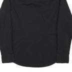 TOMMY HILFIGER Mens Black Plain Shirt S Cotton Blend Classic Smart Casual