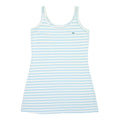 LACOSTE Womens Blue & White Stripe Vest XL Cotton Blend Sleeveless Casual Summer