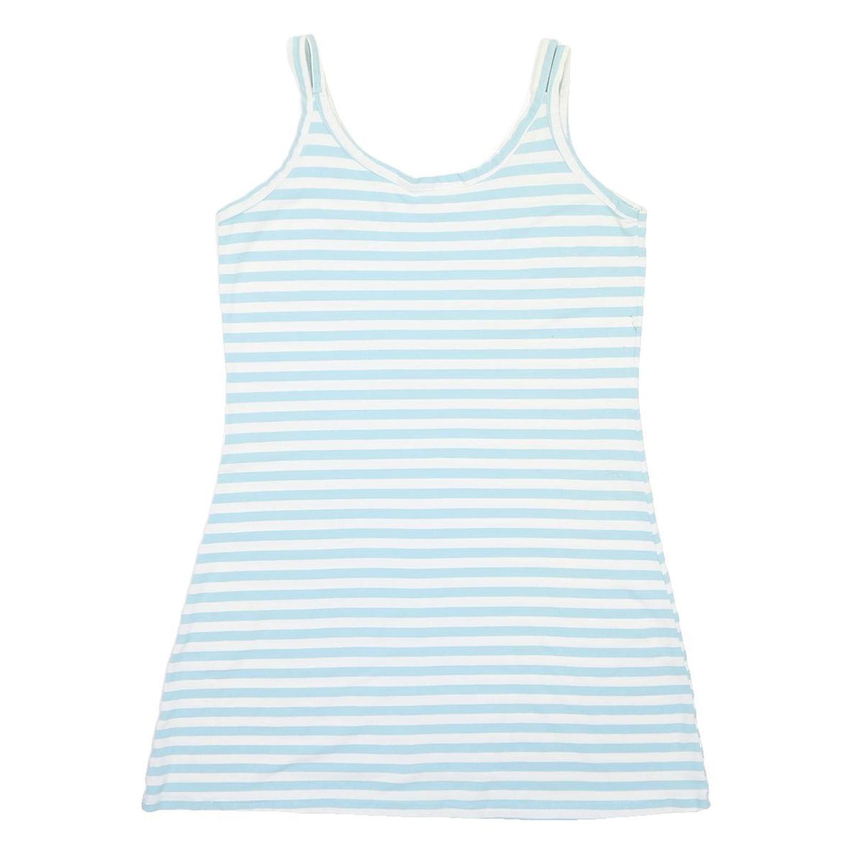 LACOSTE Womens Blue & White Stripe Vest XL Cotton Blend Sleeveless Casual Summer