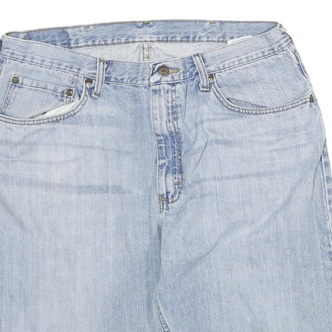 WRANGLER Mens Light Blue Denim Shorts 2XL W34 Classic Cotton Blend Summer