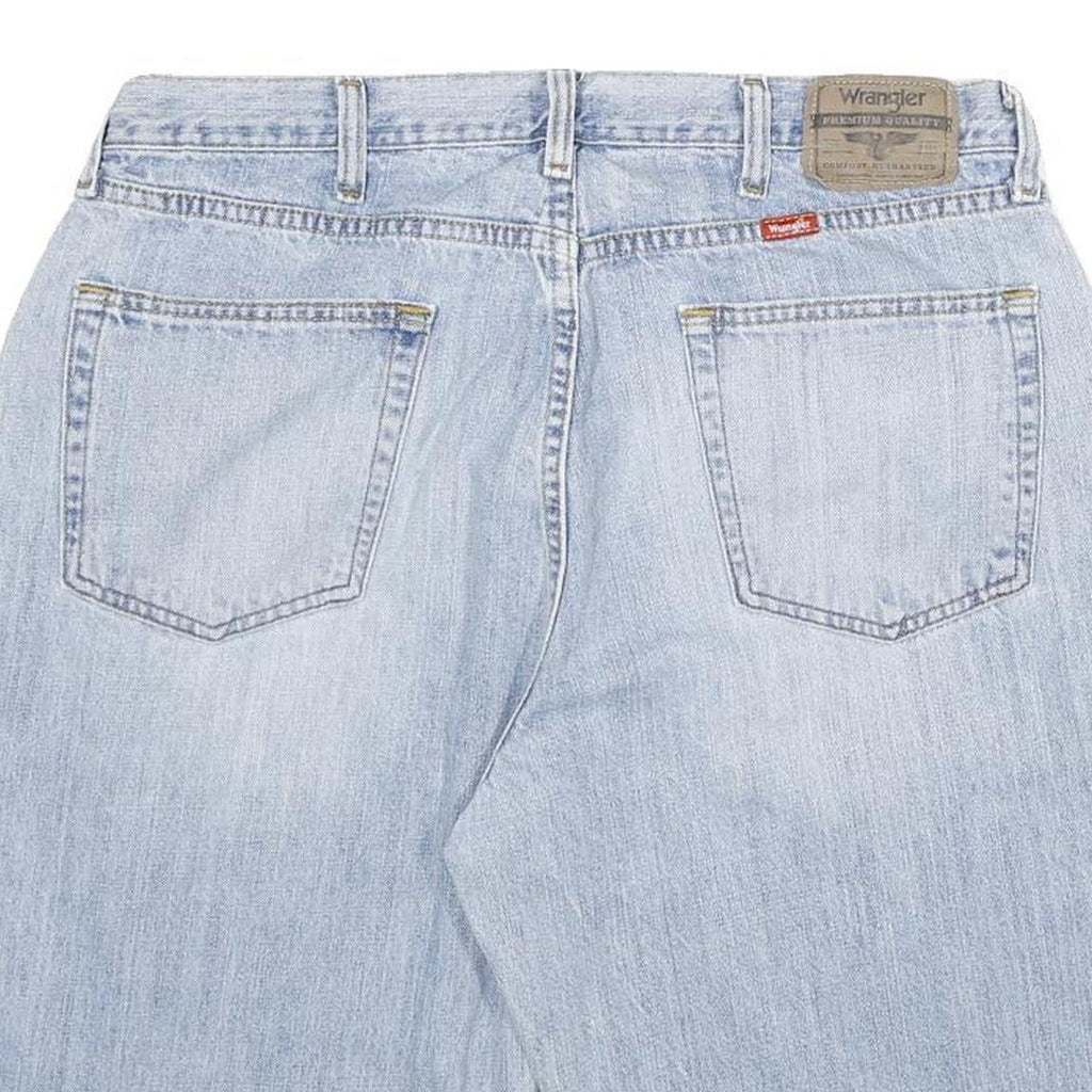 WRANGLER Mens Light Blue Denim Shorts 2XL W34 Classic Cotton Blend Summer