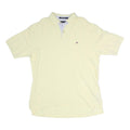 TOMMY HILFIGER Mens Yellow Basic Cotton Polo Shirt XL Short Sleeve Casual