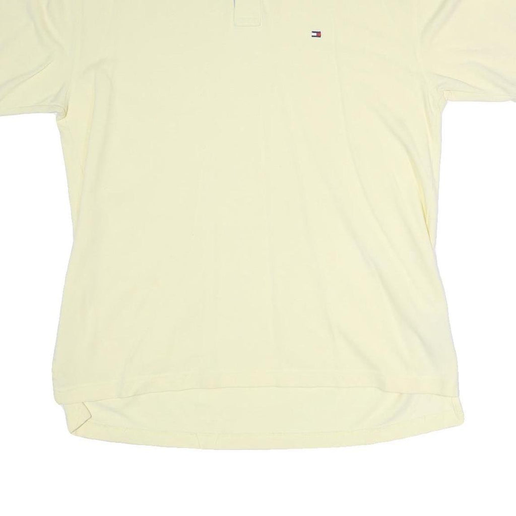 TOMMY HILFIGER Mens Yellow Basic Cotton Polo Shirt XL Short Sleeve Casual
