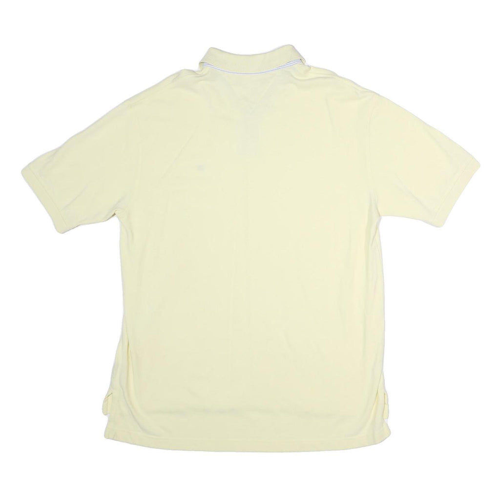 TOMMY HILFIGER Mens Yellow Basic Cotton Polo Shirt XL Short Sleeve Casual