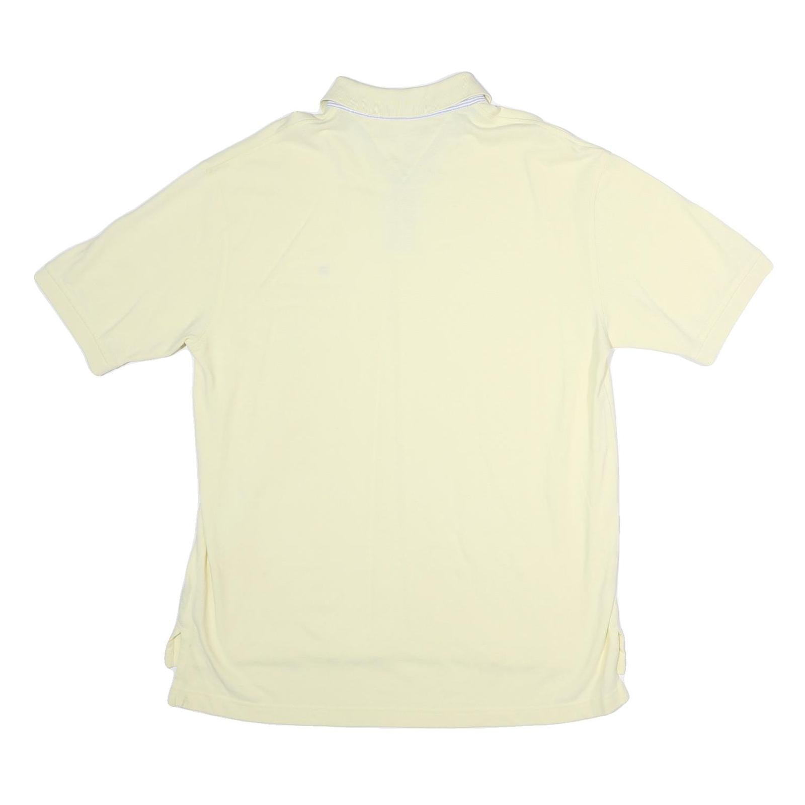 TOMMY HILFIGER Mens Yellow Basic Cotton Polo Shirt XL Short Sleeve Casual