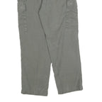 Mens Cotton Green Button Closure Cargo Pocket Regular Fit Trousers W34 L25