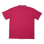 SLAZENGER Mens Red & Turquoise Polo Shirt XL Cotton Blend Short Sleeve Sport