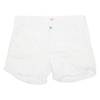 LEVI'S Turn Up Womens Chino Shorts White Striped L W36