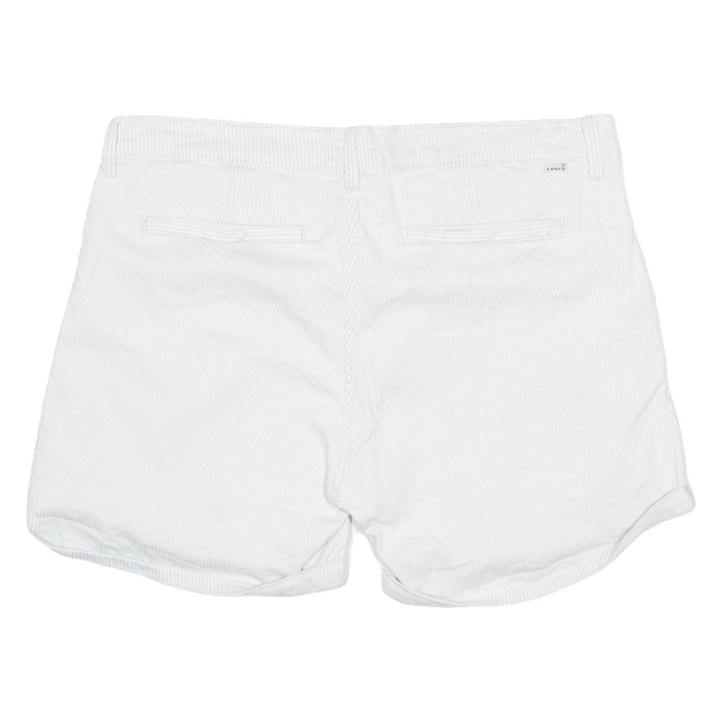 LEVI'S Turn Up Womens Chino Shorts White Striped L W36
