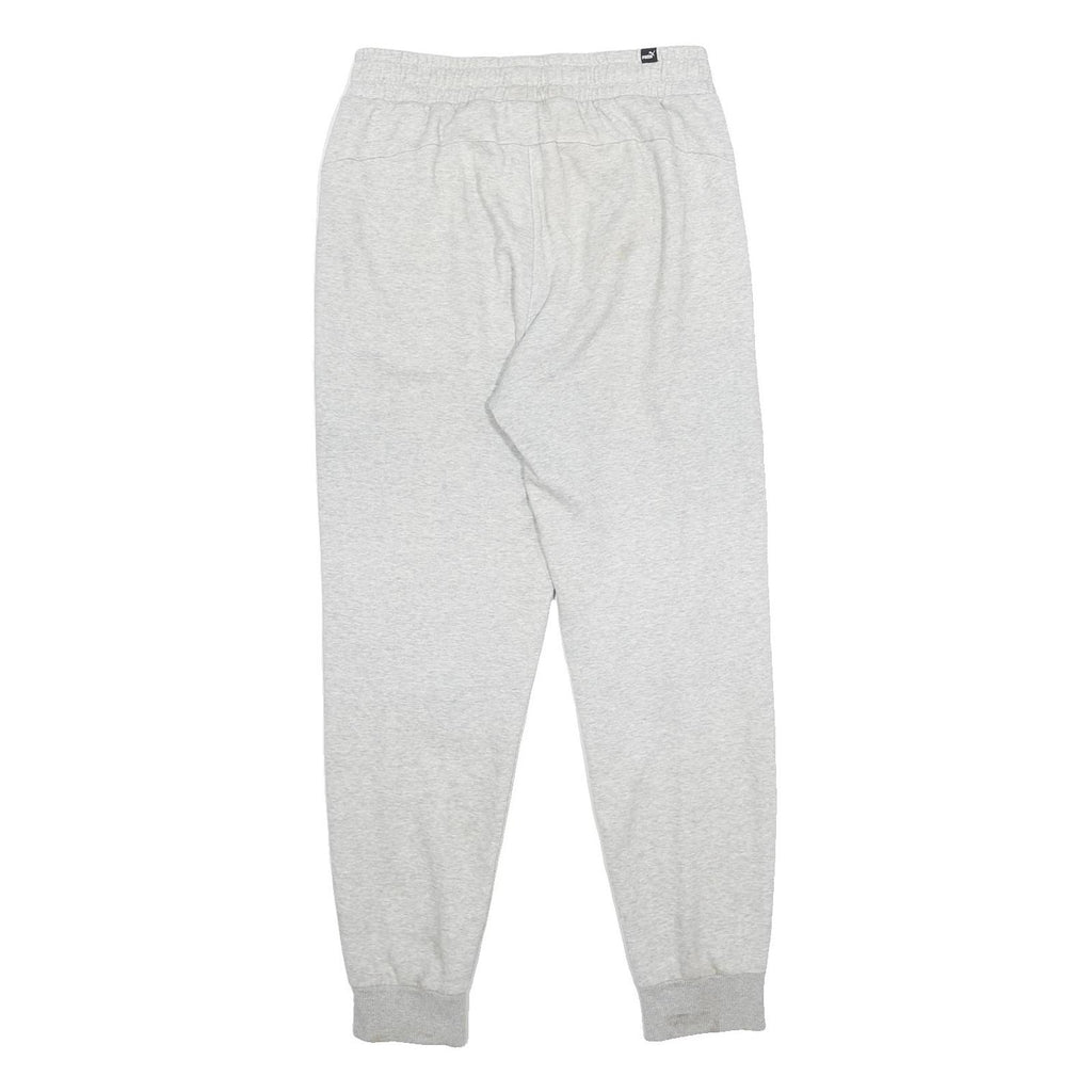 PUMA Mens Joggers Light Grey Cotton Blend Slim Tapered M W28 L29 Casual Wear