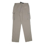 BIG PACK Mens Beige Regular Fit Drawstring Cargo Trousers W30 L34 Outdoor Casual