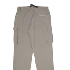 BIG PACK Mens Beige Regular Fit Drawstring Cargo Trousers W30 L34 Outdoor Casual