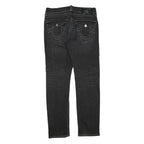 TRUE RELIGION Womens Regular Black Denim Jeans W32 L32 Stylish Cotton Blend Zip