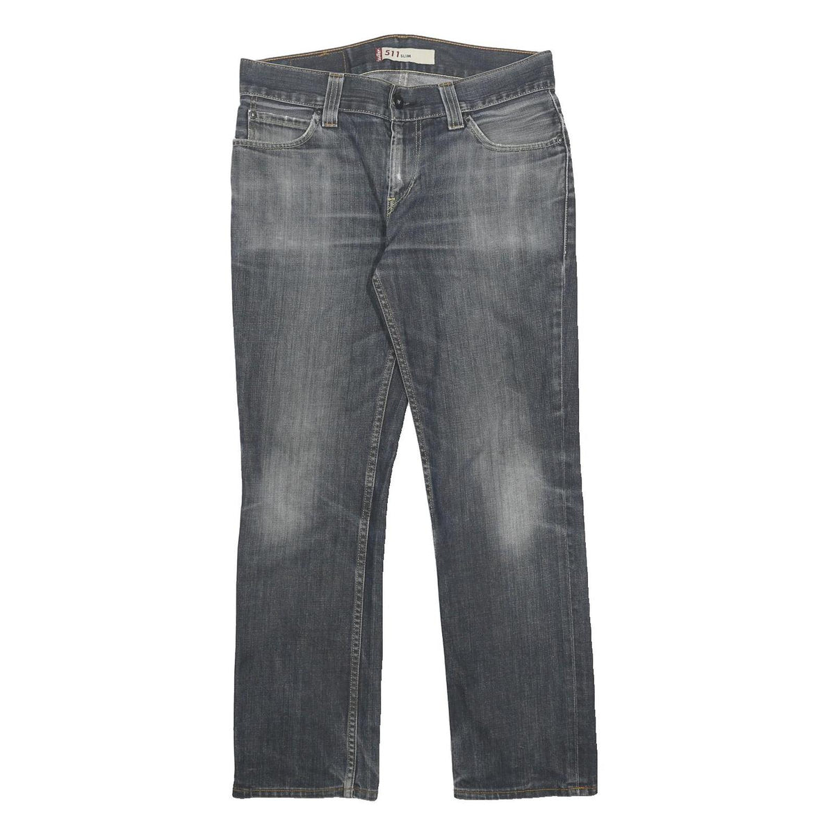 LEVI'S 511 Slim Mens Jeans Blue Slim Straight Denim Medium W33 L29 Zip