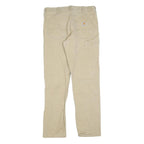 CARHARTT Mens Cotton Blend Beige Relaxed Straight Trousers W34 L34 Workwear