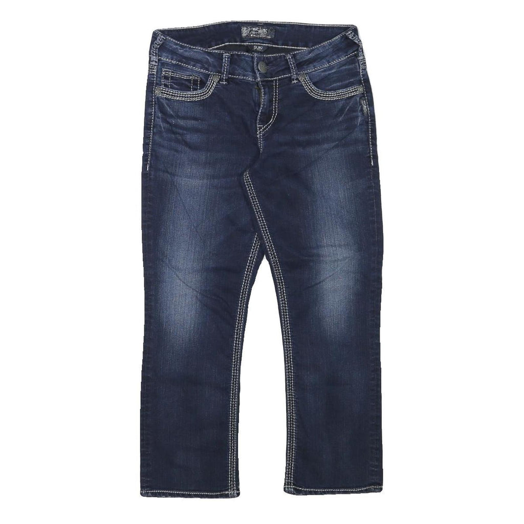 SILVER Womens Jeans Blue Regular Straight Denim Medium W29 L23 Stylish Comfort