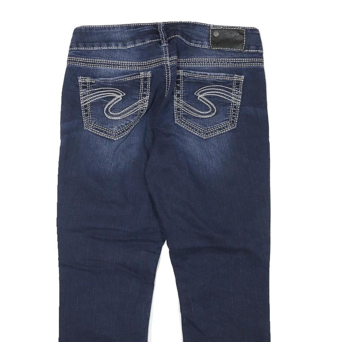 SILVER Womens Jeans Blue Regular Straight Denim Medium W29 L23 Stylish Comfort