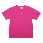 ADIDAS Womens Pink S Graphic T-Shirt Short Sleeve Crew Neck Casual Fashion