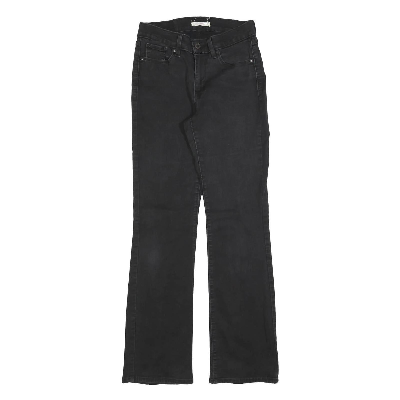 LEVI'S Womens Black Regular Straight Denim Jeans W26 L30 Classic Cotton Blend