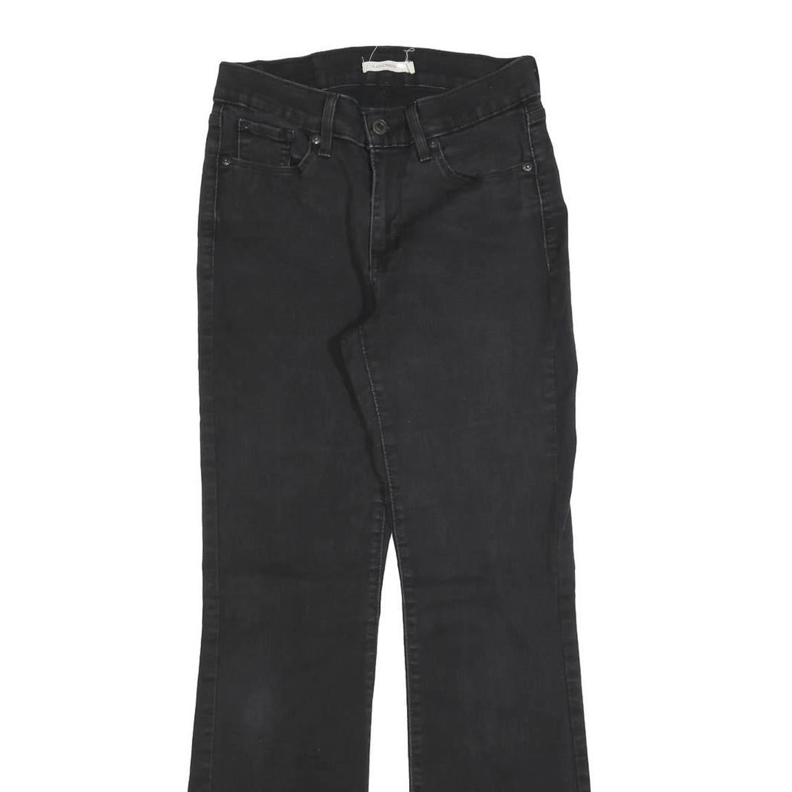 LEVI'S Womens Black Regular Straight Denim Jeans W26 L30 Classic Cotton Blend