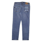 LEVI'S Mens Slim Blue Denim Jeans W32 L29 Zip Closure Classic Fit Casual