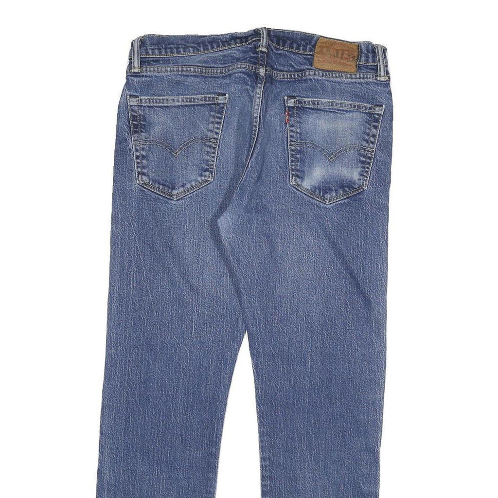 LEVI'S Mens Slim Blue Denim Jeans W32 L29 Zip Closure Classic Fit Casual