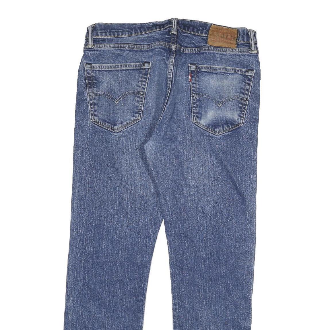 LEVI'S Mens Slim Blue Denim Jeans W32 L29 Zip Closure Classic Fit Casual