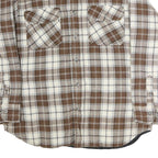 GREAT NORTHWEST Mens Brown & Cream Check Shirt M Button Pocket Casual Cotton