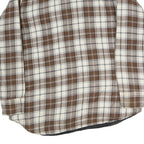 GREAT NORTHWEST Mens Brown & Cream Check Shirt M Button Pocket Casual Cotton