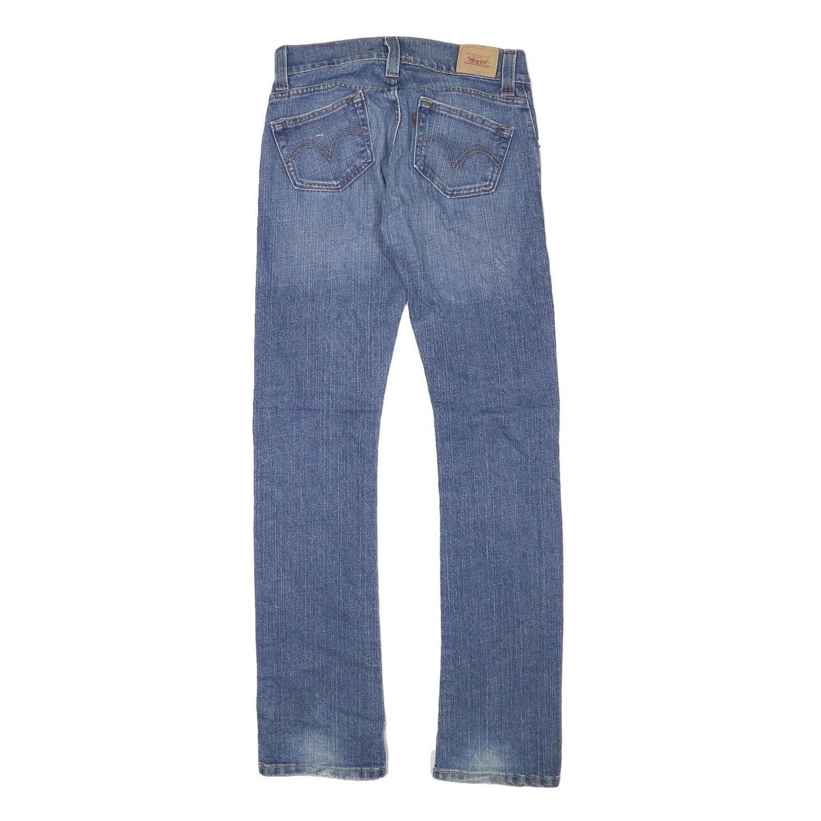 LEVI'S Womens Jeans Blue Regular Straight Denim Medium W28 L32 Classic Fit Zip