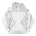 LIFESTYLE Mens White & Grey Zip Jacket M Polyester Blend Casual Outerwear