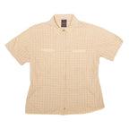 MAMMUT Womens Cream & Beige Check Shirt L Lightweight Outdoor Casual Button