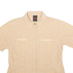 MAMMUT Womens Cream & Beige Check Shirt L Lightweight Outdoor Casual Button