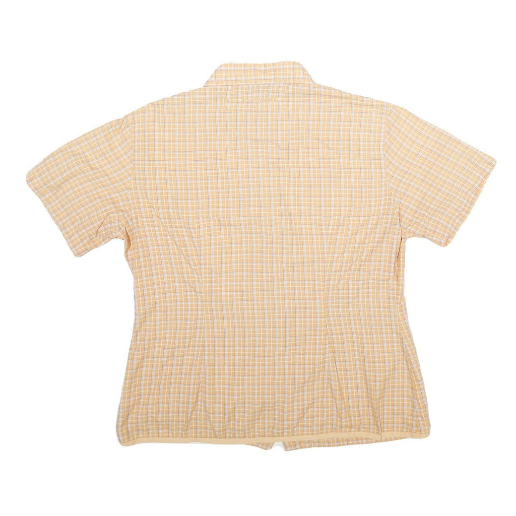MAMMUT Womens Cream & Beige Check Shirt L Lightweight Outdoor Casual Button