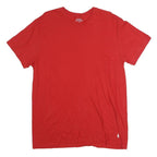 POLO RALPH LAUREN Mens Red Cotton T-Shirt L Short Sleeve Crew Neck Classic
