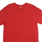 POLO RALPH LAUREN Mens Red Cotton T-Shirt L Short Sleeve Crew Neck Classic