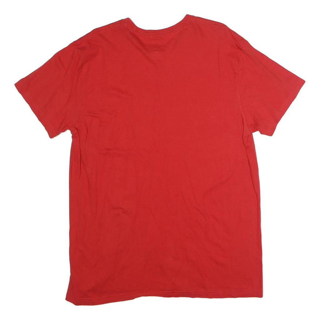 POLO RALPH LAUREN Mens Red Cotton T-Shirt L Short Sleeve Crew Neck Classic