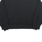 NIKE Womens Black Cotton Blend Crew Neck Sweatshirt XL Crop Logo Pullover