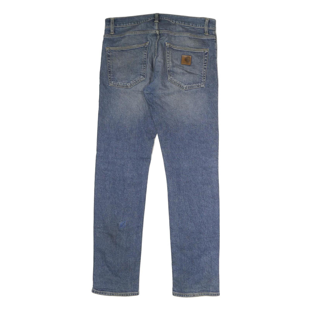 CARHARTT WIP Womens Jeans Blue Slim Straight Denim Medium W35 L32 Classic Style