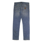 CARHARTT WIP Womens Jeans Blue Slim Straight Denim Medium W35 L32 Classic Style