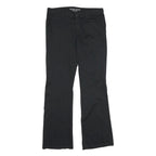 DICKIES Womens Black Slim Straight Cotton Blend Trousers W30 L32 Workwear Zip
