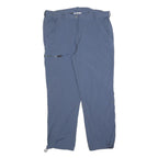 VARANUS Mens Polyester Blend Blue Regular Straight Trousers W38 L30 Zip Closure