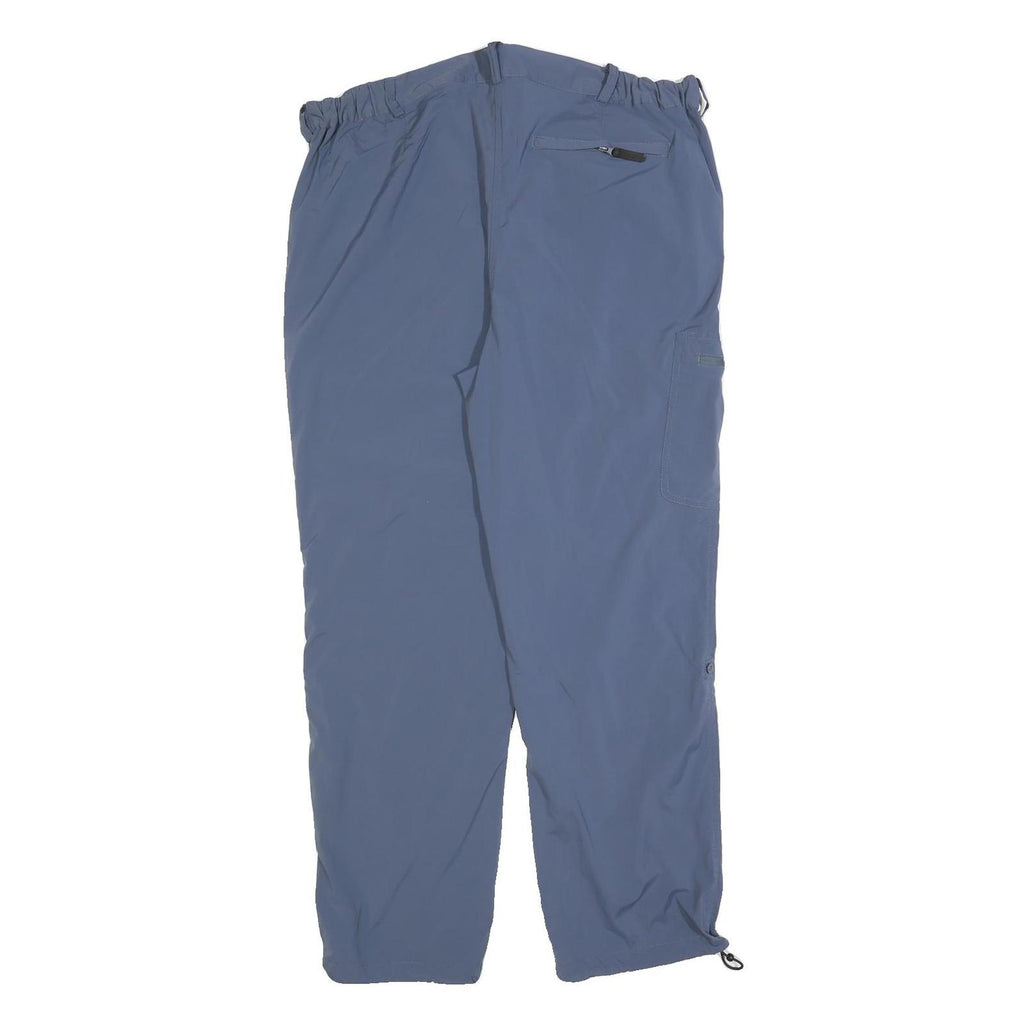 VARANUS Mens Polyester Blend Blue Regular Straight Trousers W38 L30 Zip Closure