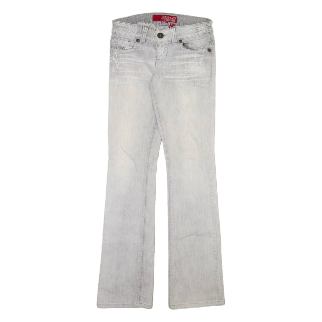 GUESS JEANS Womens Jeans Grey Regular Bootcut Stone Wash W27 L33