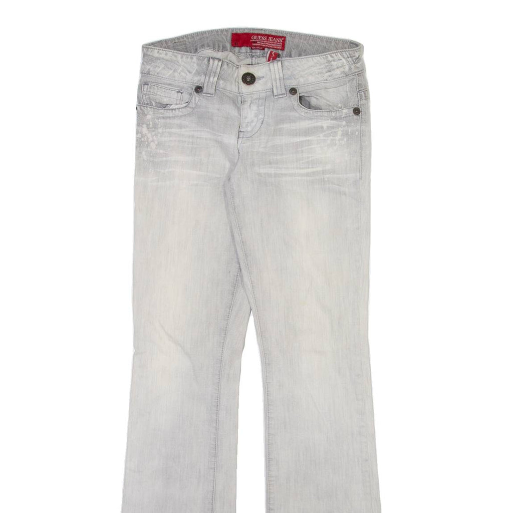 GUESS JEANS Womens Jeans Grey Regular Bootcut Stone Wash W27 L33