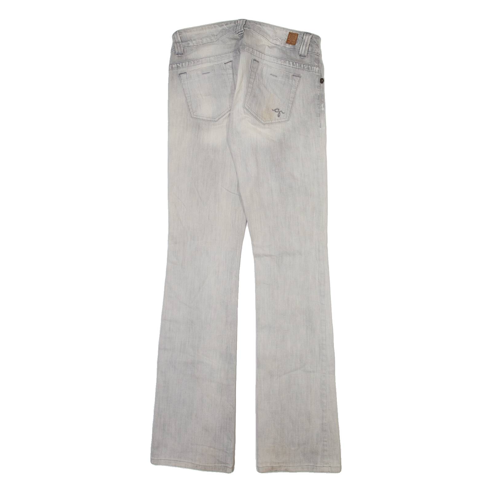 GUESS JEANS Womens Jeans Grey Regular Bootcut Stone Wash W27 L33