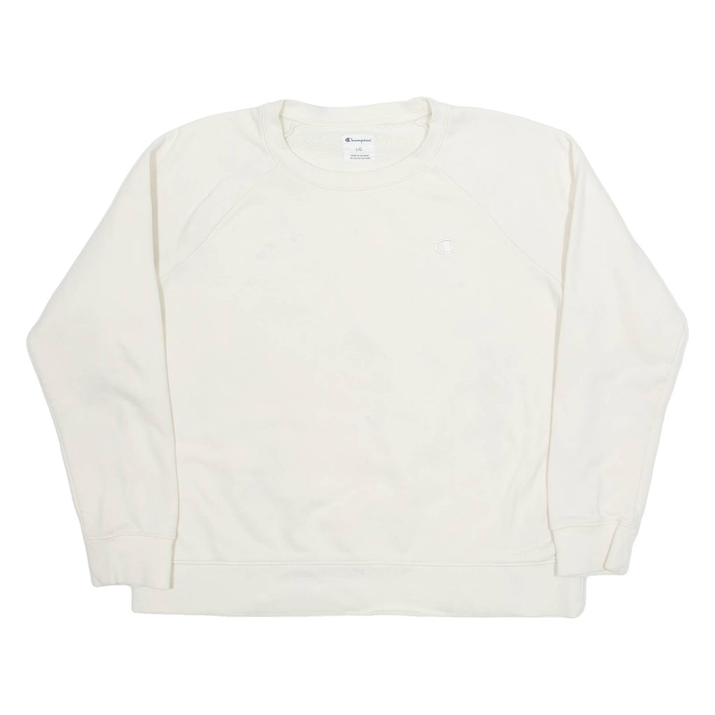 CHAMPION Womens Sweatshirt Cream L