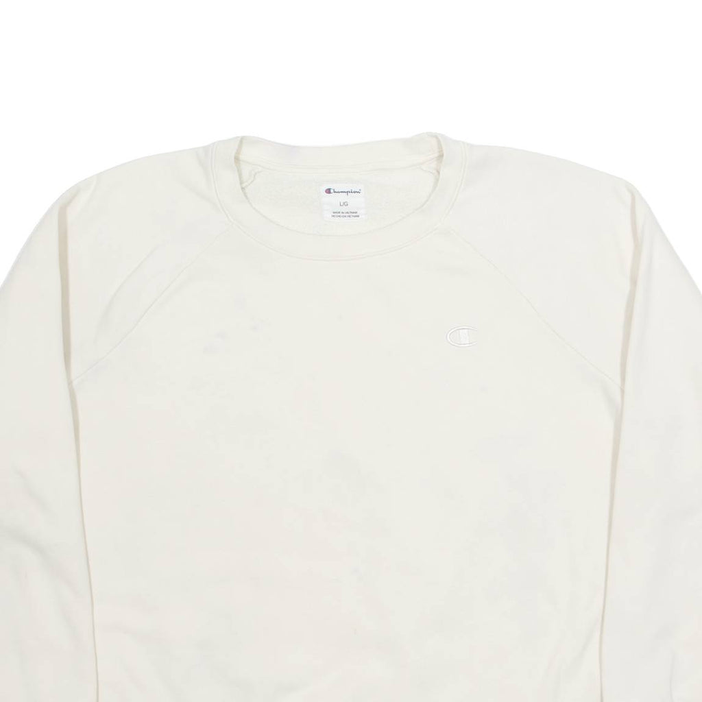 CHAMPION Womens Sweatshirt Cream L