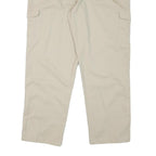 BERNWALT Mens Beige Cotton Blend Regular Cargo Trousers W40 L32 Elastic Waist